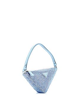 Prada Triangle Top Handle Pouch Bag Crystal Embellished Satin Mini (view 2)