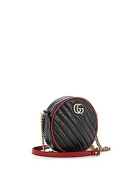 Gucci GG Marmont Round Shoulder Bag Diagonal Quilted Leather Mini (view 2)