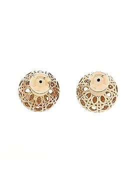 Christian Dior Tribales Stud Earrings Cannage Metal (view 1)
