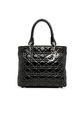 Dior Medium Patent Cannage Lady Dior Soft Shopping Tote (view 1)