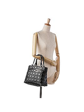 Dior Medium Patent Cannage Lady Dior Soft Shopping Tote (view 2)