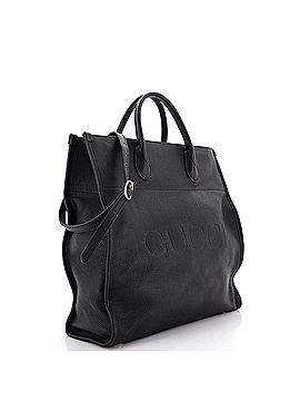 Gucci Logo Tote Embossed Leather Medium (view 2)