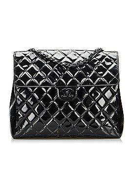Chanel So Black Matelasse Patent Leather Single Flap Bag (view 1)