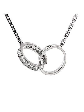 Cartier Love Interlocking Necklace 18K White Gold and Diamonds (view 1)