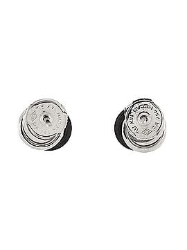 Cartier Trinity Stud Earrings 18K White Gold with Diamonds and Ceramic Mini (view 2)