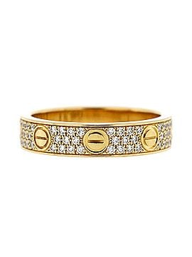 Cartier Love Wedding Band Pave Diamonds Ring 18K Yellow Gold and Diamonds (view 1)