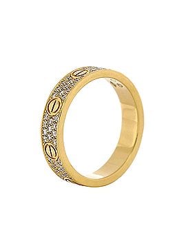 Cartier Love Wedding Band Pave Diamonds Ring 18K Yellow Gold and Diamonds (view 2)
