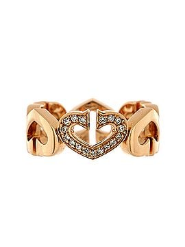 Cartier C Heart de Cartier Ring 18K Rose Gold and Diamonds (view 1)