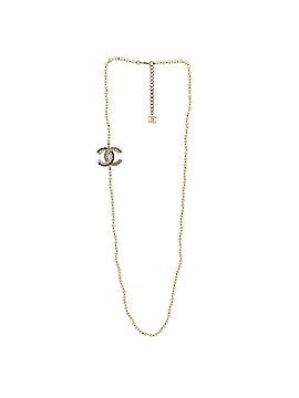 Chanel Vintage Allure Chain CC Long Necklace Faux Pearls and Metal with Lambskin and Crystals (view 2)