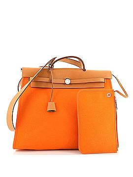 Hermès Herbag Zip Leather and Toile 39 (view 2)