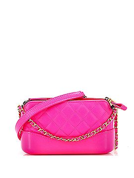 Chanel Gabrielle Double Zip Clutch with Chain Quilted Aged Calfskin (view 1)