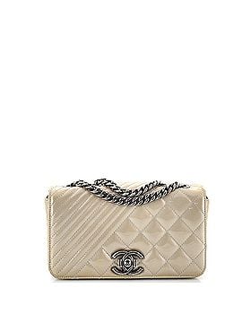 Chanel Coco Boy Flap Bag Quilted Patent Small (view 1)