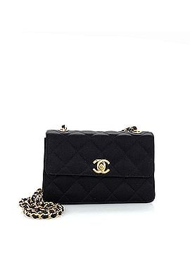 Chanel Vintage CC Chain Flap Bag Quilted Satin Mini (view 1)