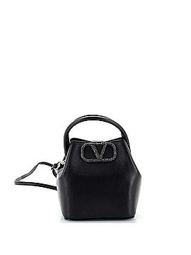 Valentino Garavani VLogo Convertible Top Handle Bucket Bag Leather Mini (view 1)