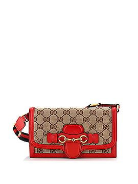 Gucci Lady Web Convertible Wallet GG Canvas with Leather (view 1)
