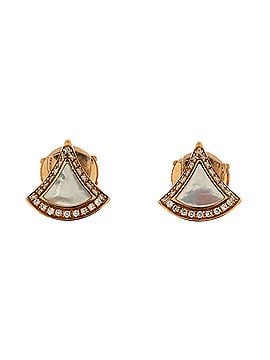 Bvlgari Divas' Dream Stud Earrings 18K Rose Gold with Diamonds and Mother Of Pearl (view 1)