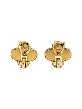 Van Cleef & Arpels Vintage Alhambra Earrings Guilloche 18K Yellow Gold (view 2)