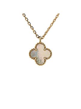 Van Cleef & Arpels Sweet Alhambra Pendant Necklace 18K Yellow Gold and Mother of Pearl (view 1)