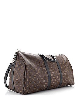 Louis Vuitton Keepall Bandouliere Bag Macassar Monogram Canvas 55 (view 2)