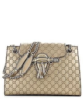 Gucci Emily Chain Flap Shoulder Bag Guccissima Leather Large (view 1)