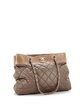 Chanel Soft Elegance Tote Quilted Distressed Calfskin Large (view 2)