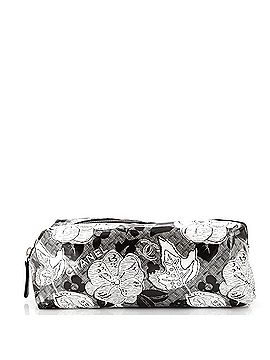 Chanel Camellia Cosmetic Pouch Printed Coated Canvas Medium (view 1)