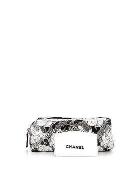 Chanel Camellia Cosmetic Pouch Printed Coated Canvas Medium (view 2)