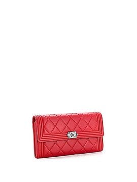 Chanel Boy Flap Wallet Quilted Lambskin Long (view 2)