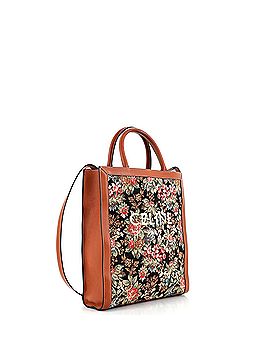 Céline Vertical Cabas Tote Floral Jacquard with Leather Small (view 2)
