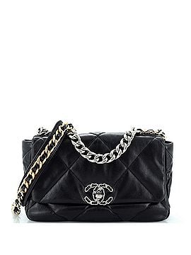 Chanel 19 Flap Bag Quilted Shiny Crumpled Calfskin Medium (view 1)