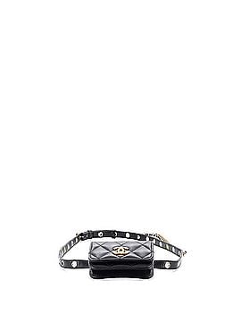 Chanel CC Flap Double Chain Belt Bag Quilted Goatskin Mini (view 2)