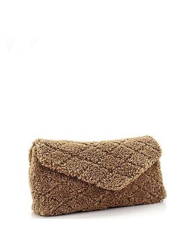 Saint Laurent Sade Puffer Envelope Clutch Quilted Shearling Large (view 2)