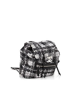 Chanel Front Zip Backpack Printed Nylon Small (view 2)