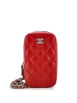 Chanel Zip Around Phone Case with Chain Quilted Lambskin (view 1)