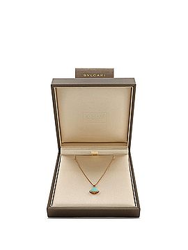 Bvlgari Divas' Dream Pendant Necklace 18K Rose Gold with Turquoise and Diamond Small (view 2)