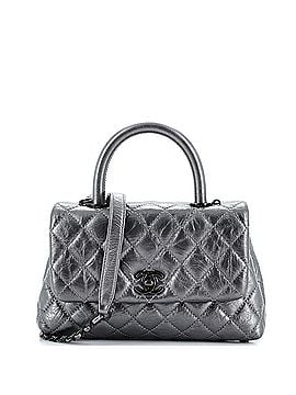 Chanel Coco Top Handle Bag Quilted Aged Calfskin Mini (view 1)