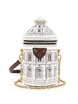 Louis Vuitton Cannes Vase Handbag Limited Edition Fornasetti Architettura Print Leather and Monogram Canvas (view 1)