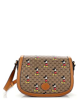 Gucci Disney Mickey Mouse Flap Shoulder Bag Printed Mini GG Coated Canvas Small (view 1)