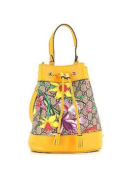 Gucci Ophidia Bucket Bag Flora GG Coated Canvas and Leather  Small (view 1)