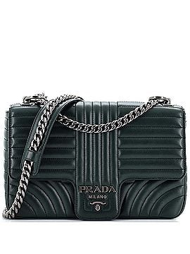 Prada Chain Flap Shoulder Bag Diagramme Quilted Leather Large (view 1)