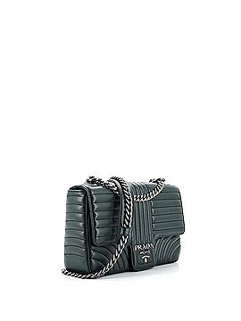 Prada Chain Flap Shoulder Bag Diagramme Quilted Leather Large (view 2)