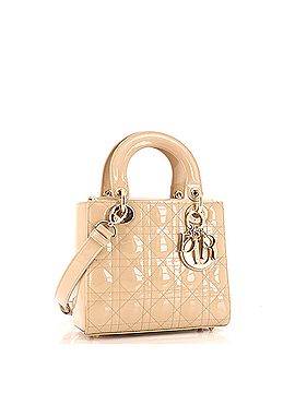 Christian Dior Lady Dior Bag Cannage Quilt Patent Small (view 2)