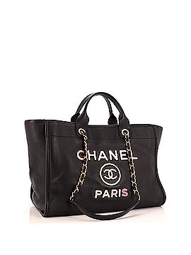 Chanel Deauville Tote Calfskin with Enamel Logo Medium (view 2)