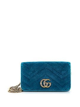 Gucci GG Marmont Chain Flap Bag Matelasse Velvet Mini (view 1)