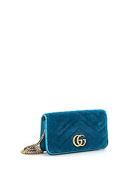 Gucci GG Marmont Chain Flap Bag Matelasse Velvet Mini (view 2)