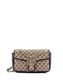 Gucci GG Marmont Flap Bag Diagonal Quilted GG Canvas Small (view 1)