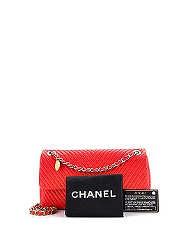 Chanel Medallion Charm Flap Bag Chevron Wrinkled Lambskin Medium (view 2)