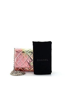 Chanel Rainbow Reissue 2.55 Wallet on Chain Quilted Multicolor Metallic Goatskin (view 2)