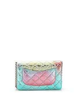 Chanel Rainbow Reissue 2.55 Wallet on Chain Quilted Multicolor Metallic Goatskin (view 2)