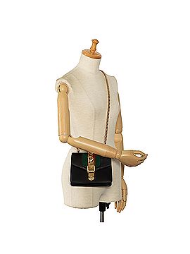 Gucci Mini Sylvie Leather Chain Crossbody Bag (view 2)
